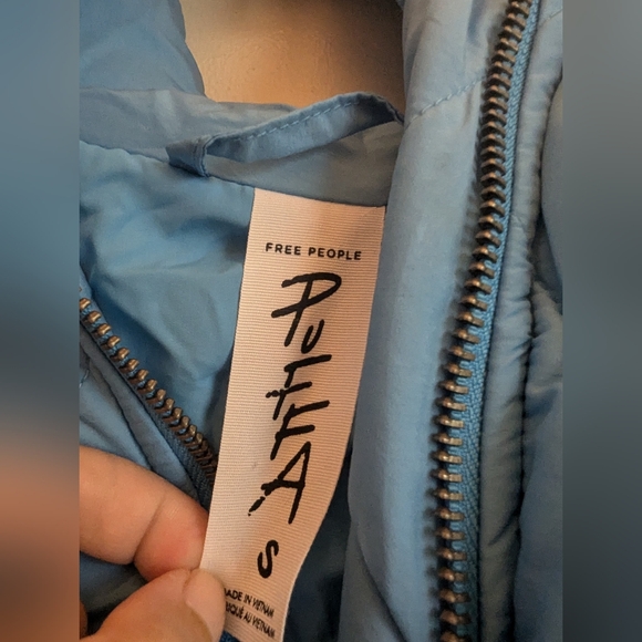 Free People - Emmy Swing Puffer Jacket in Capri Blue, size S, NWOT - Picture 6 of 7